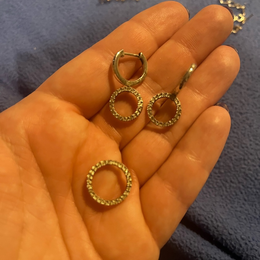 Infinity Circle Pendant and Earring Set